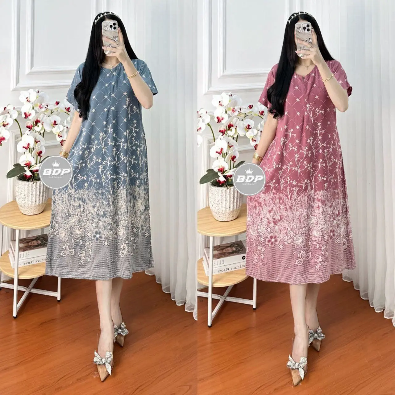 GROSIR KLAMBY-Daster Bali Dress Bali Motif Bahan Rayon