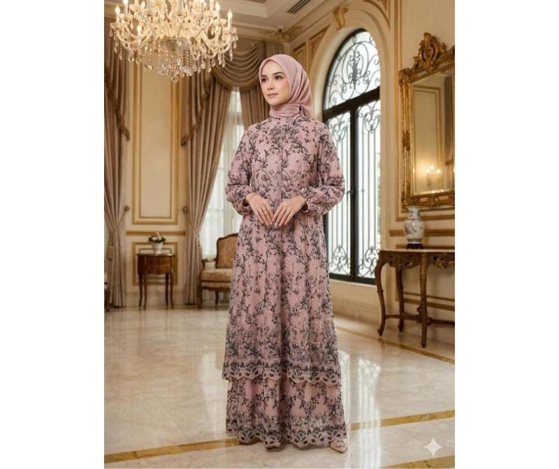 Safani series gamis tulle korneli gunting malaysia cantik dan anggun Safani series gamis tulle korneli gunting malaysia cantik dan anggun