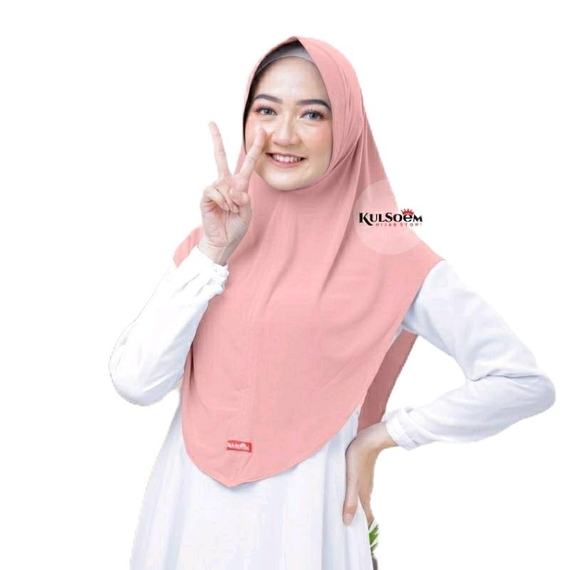 HIJAB INSTAN PET ALYA-KERUDUNG BERGO-JERSEY SUPER PREMIUM-KULSOEM Muslim Wanita Simple 2