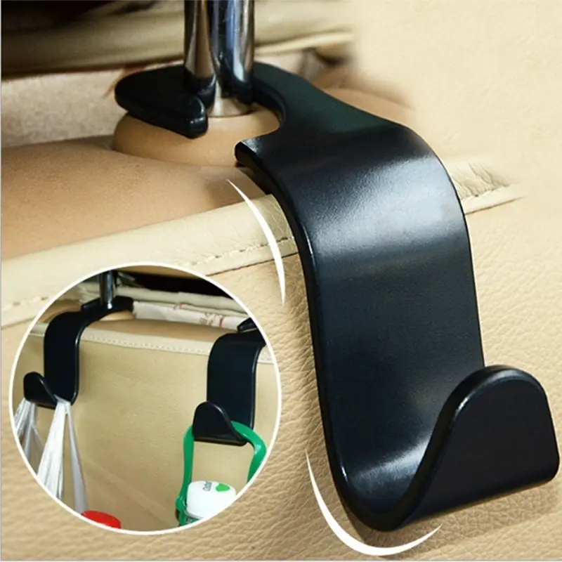Gantungan Organizer Barang Mobil Car Headrest Hook Hanger Plastik 1PCS - A219C - Black 5