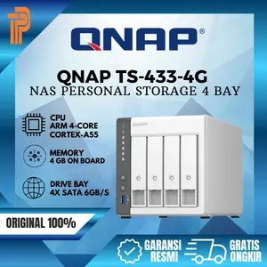 QNAP TS-433-4G RAM 4-Bay Home NAS Personal Cloud Storage TS433