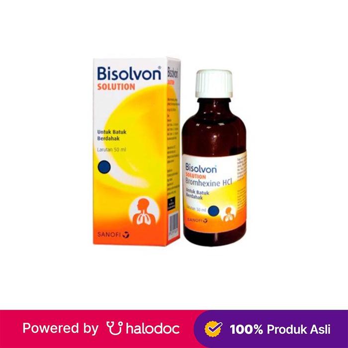 Gambar Bisolvon Solution 50 ml - - Halodoc dari Apotek Halomedika Medan Satria Kota Bekasi Tokopedia