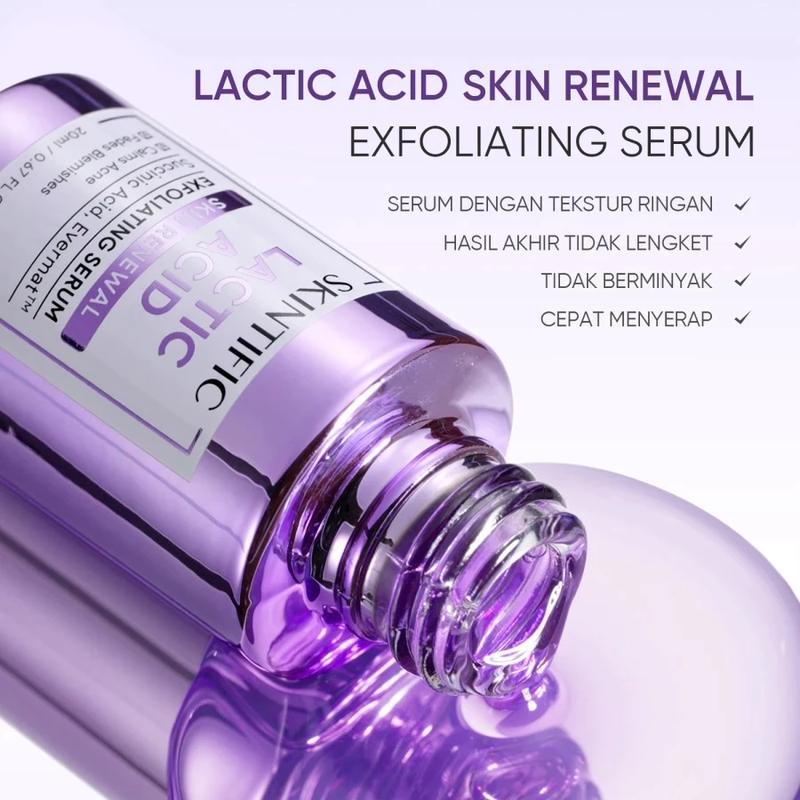 Product Introduction of SKINTIFIC Lactic Acid Skin Renewal Exfoliating Serum muka 20ml Gentle Acne Treatment Pore-Tightening 27