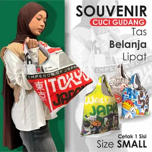 Tas Belanja Lipat Shopping Bag Oleh oleh CUCI GUDANG Size SMALL
