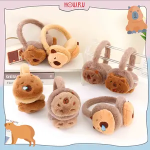 HOW.R.U | Ear Muff Fluffy Capybara Anti Dingin/ Penutup Telinga untuk Anak dan Dewasa