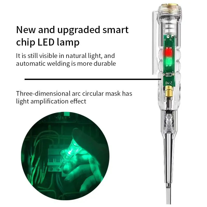 Obeng Tespen Listrik Test Minus Sensor Detektor Lampu LED Hijau Merah Tes pen Tester Viral