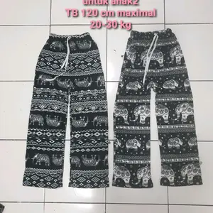 celana kulot gajah bahan jersih ukuran M anak umur 5-9 tahun kira2 Panjang Nyaman untuk tinggi badan 120 cm maximal bagus enak dipakai adem bahannya Fit Wanita pria anak2 Karet Melar Unisex Variasi Fashion