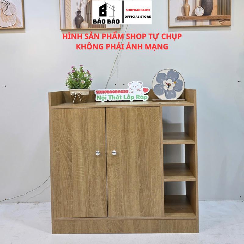 Tủ gỗ đựng đồ đa năng kệ gỗ chất liệu MDF hiên đại chống ẩm tốt - BM01