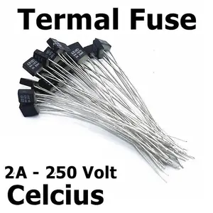 100 Pcs Thermofuse Termofuse Thermal Fuse 250V 130℃ 2A Fuse Kipas Angin