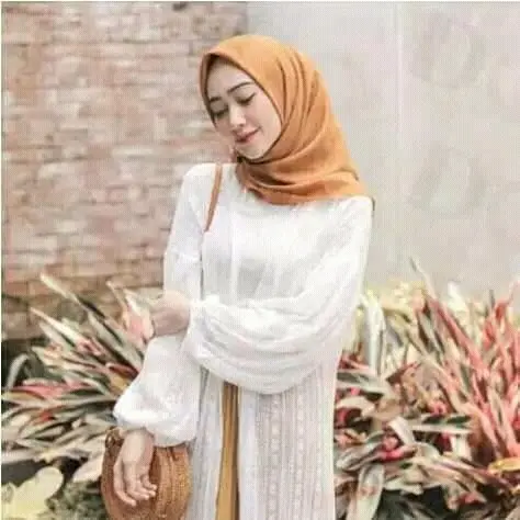 CARDIGAN BRUKAT BONUS SABUK Kardigan Panjang Wanita Muslim Outer Balon kondangan brokat Korean 3