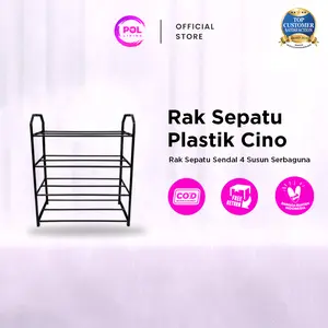 POL - Rak Sepatu Sendal Mini Cino Plastik 4 Susun