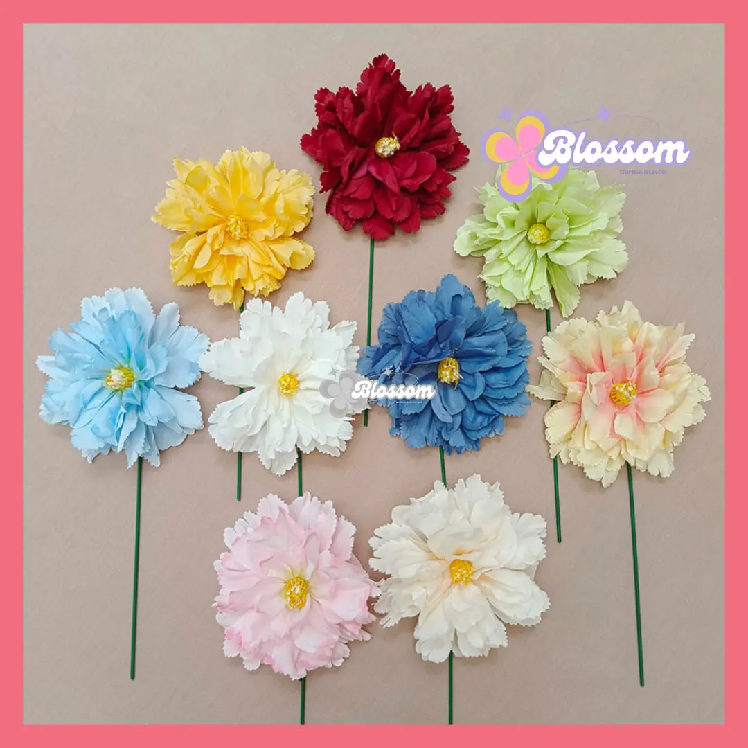 Artificial Carnation Premium Artificial Flower Bunga Dianthus Palsu Dekorasi Wedding Bunga Plastik Buatan Palsu Hiasan Dekorasi Pernikahan Pelaminan Artifisial