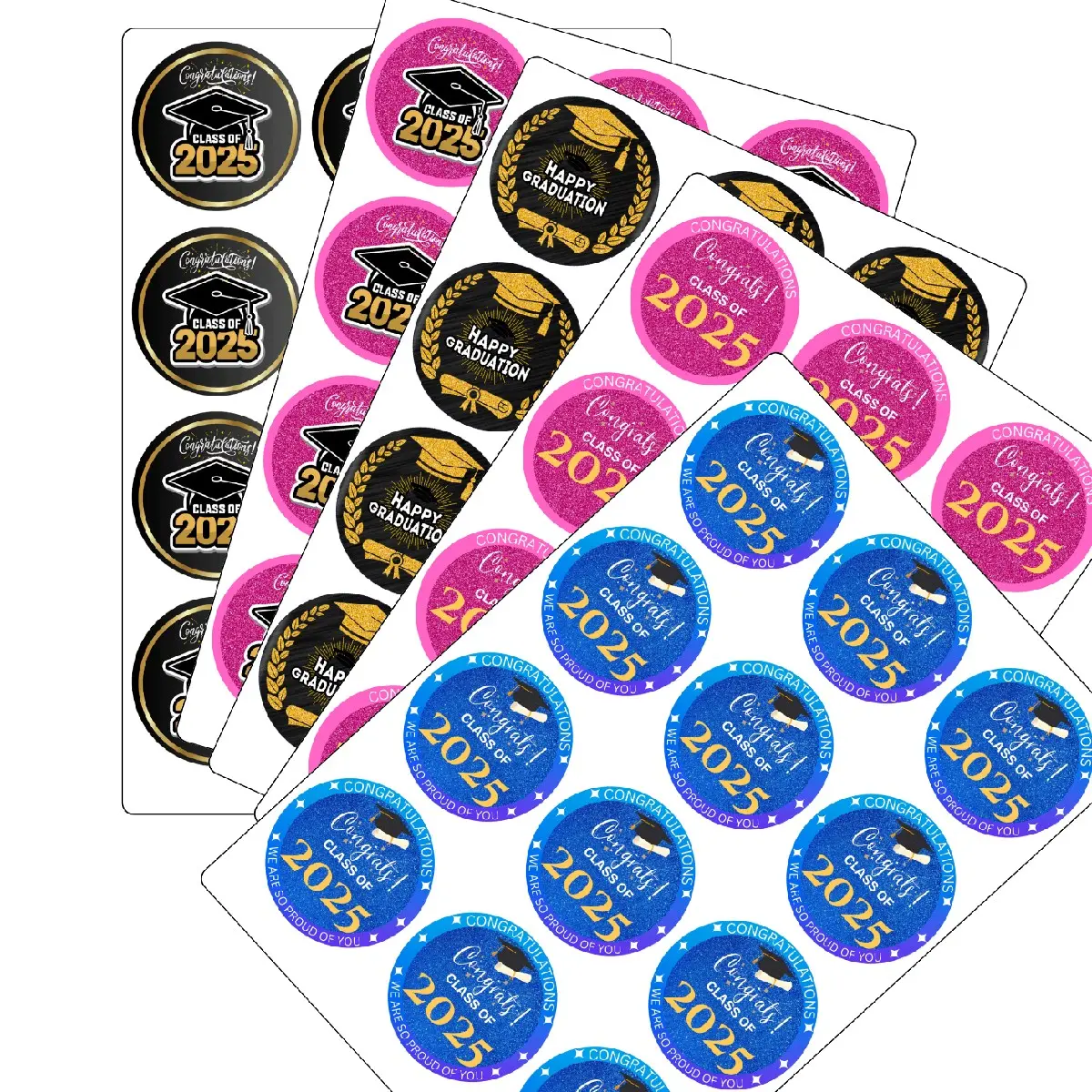 2.5 inches Garland Centerpiece Logo Makapal(230gsm) - 12 pcs per sheet UNCUT or MACHINE CUT (Graduation) A4 Size topper graduation bouquets Photo Decor Ornaments