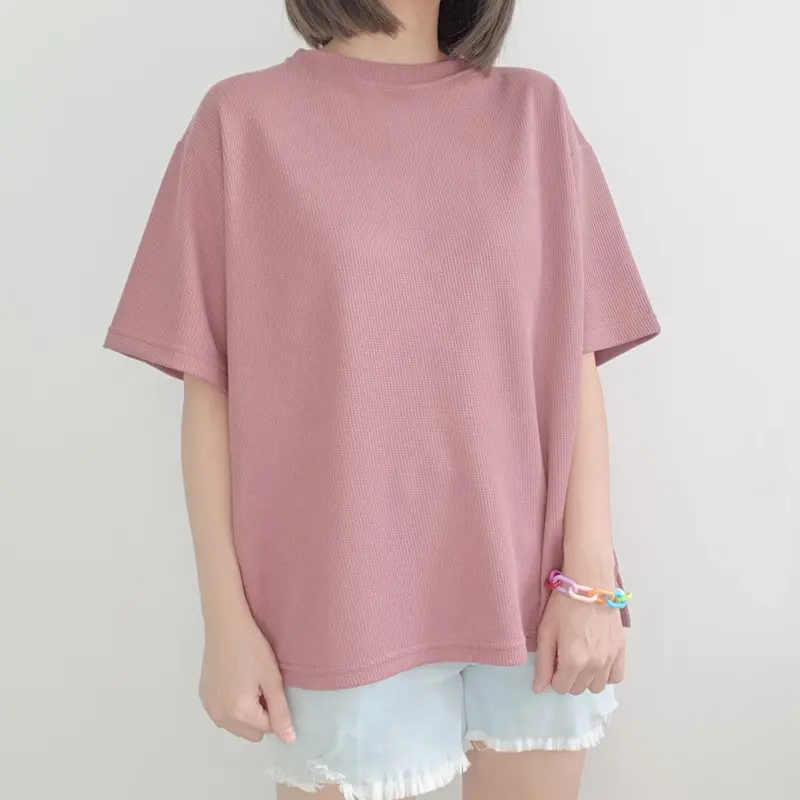 Blouse waffle oversize atasan wanita polos jumbo big size