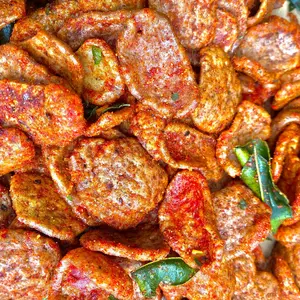 Krupuk/Kripik seblak jengkol koin pedas daun jeruk