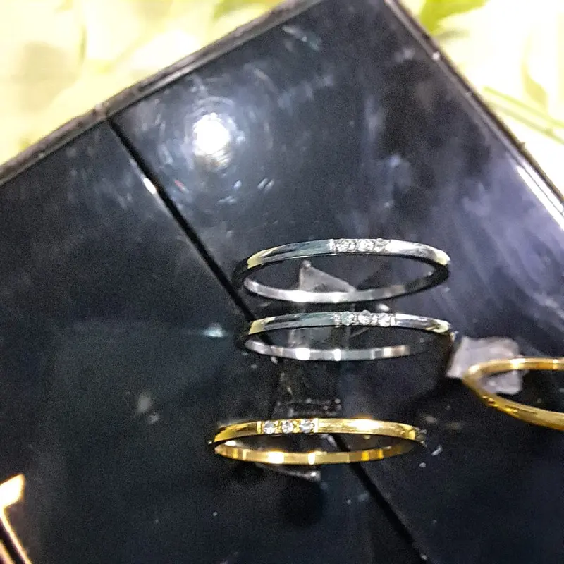 Cincin Titanium Bidadari Permata Kecil Anti Karat dan Anti Luntur SIAP86 2
