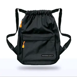 Fashionable Quality Tas Ransel Serut Pria Wanita untuk Sekolah T 45 x P 35 x T 12 Bahan Cordura Nilon Tahan Air 3 Ruang Penyimpanan Adjustable Webbing Strap Backpack