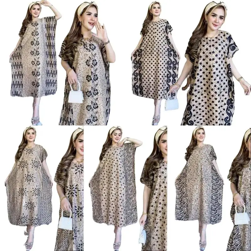 Daster Lowo Jumbo Wanita Dewasa Premium LD 130cm Moccacino Busui Bumil Motif Kekinian Terbaru Rayon Santai Dress Tidur 0