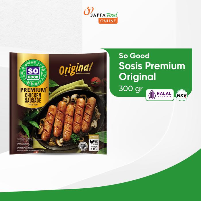 Gambar So Good Sosis Premium Original 300gr dari Japfa Food Online Kota Administrasi Jakarta Timur Tokopedia