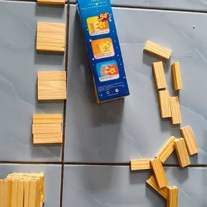 Mainan Balok Kayu Dadu Wiss Toy Tower Angka Black  54 Games