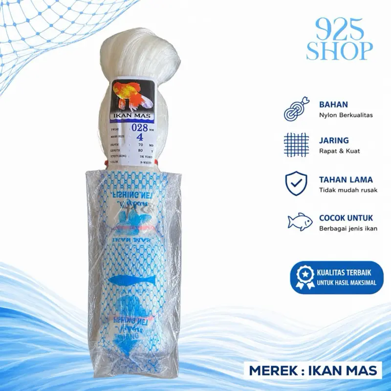 Jaring Ikan Senar 4 inc Benang 28 Best Quality