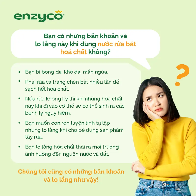 Nước rửa chén bát sinh học ENZYCO 4L - Chiết xuất Bồ hòn và Enzyme Dứa - Hương thơm từ Tinh Dầu Gừng Ta Tự Nhiên 1