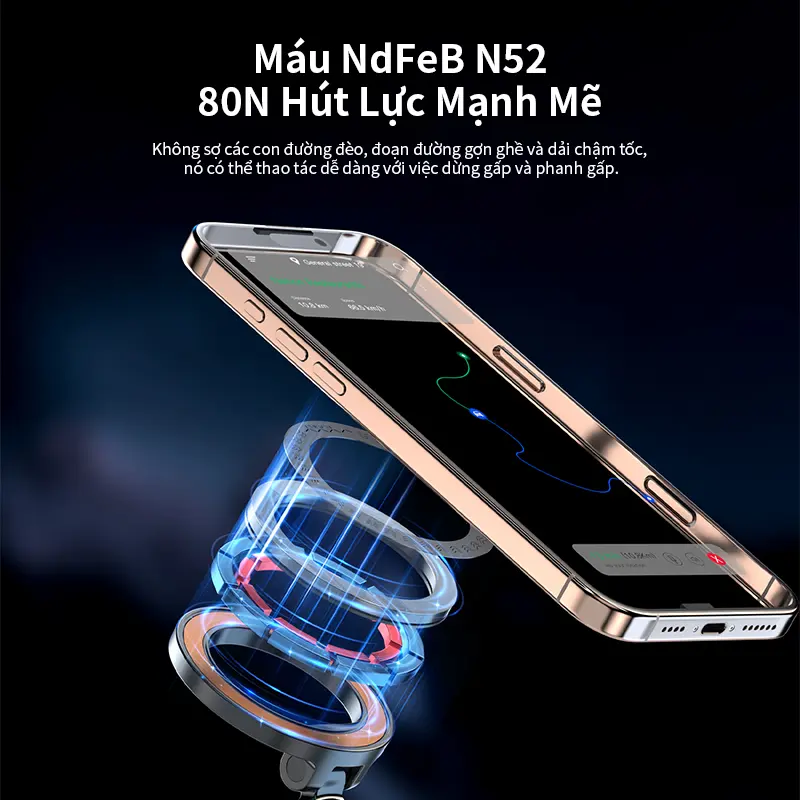 Giá Đỡ Điện Thoại Từ Tính, Vyvylabs, Thiết Kế Mới Nhất M02, Giá Đỡ Từ Tính Gấp Gọn Trên Ô Tô, Có Thể Xoay 360 °, Giá Đỡ Điện Thoại Di Động Dash, Dễ Dàng Lắp Đặt Cho Tất Cả Điện Thoại Thông Minh Và Máy Tính Bảng 5