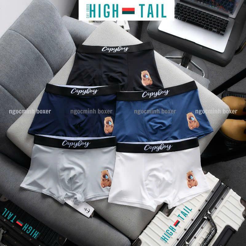 Combo 3-4-5 Quần Lót Nam Boxer In Hình Capybara, Quần Boxer nam Vải Thun Lạnh Co Dãn 4 Chiều. Sịp Menswear Boxer có size từ 30-80kg , che tên sản phẩm khi giao freeship toàn quốc. sipdui boxer  6 múi