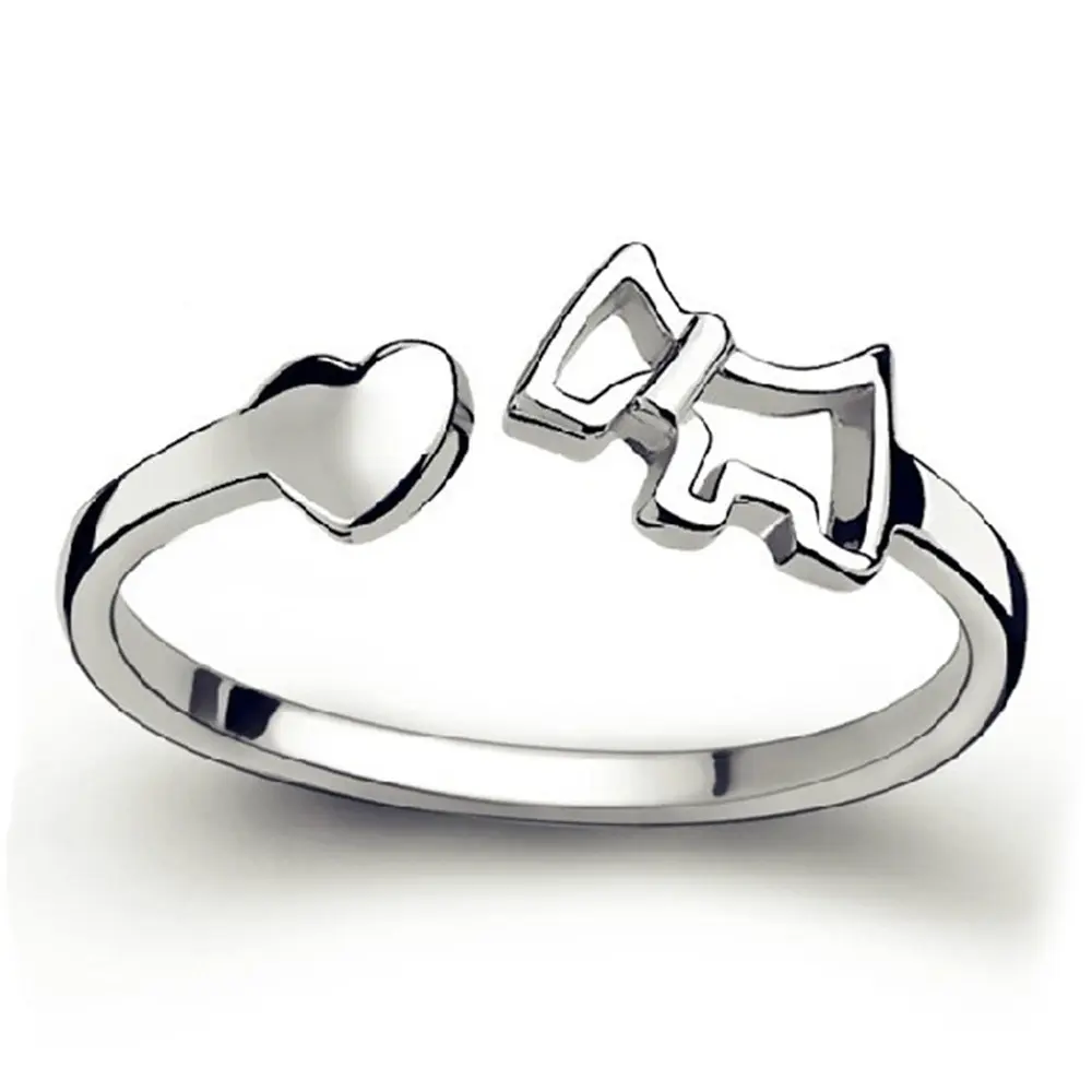 Simple English Horse Ring Fashion Girl Rings Korean Fashion Silver 925 Wedding Party Jewelry