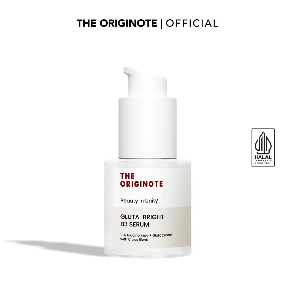The Originote Gluta-Bright B3 Serum - Serum Brightening untuk Mencerahkan dan Meratakan Warna Kulit Wajah with Niacinamide