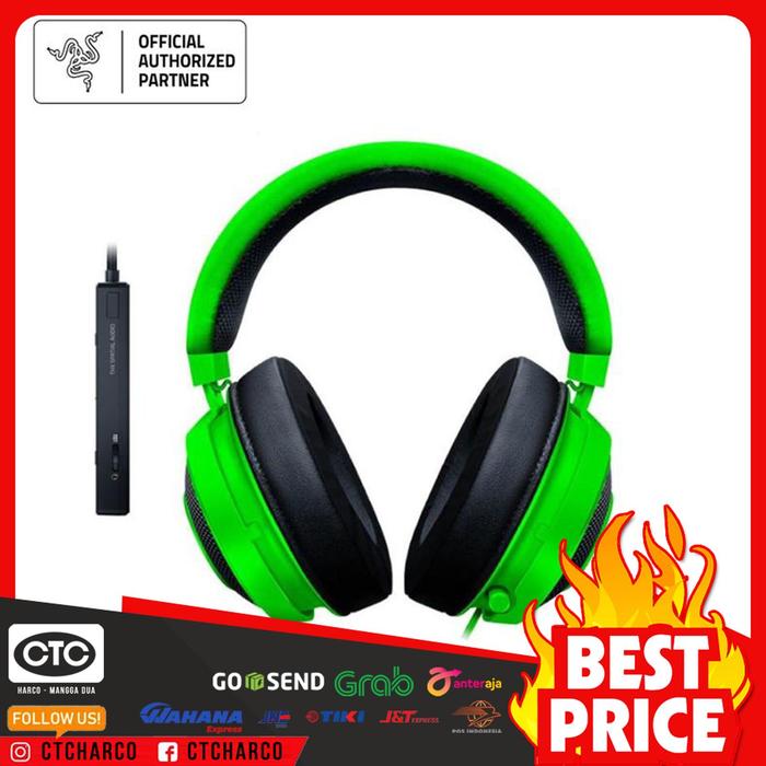 Gambar Headset Gaming RAZER KRAKEN Green - Multi Platform Wired dari Central Technology Computer Kota Administrasi Jakarta Pusat Tokopedia