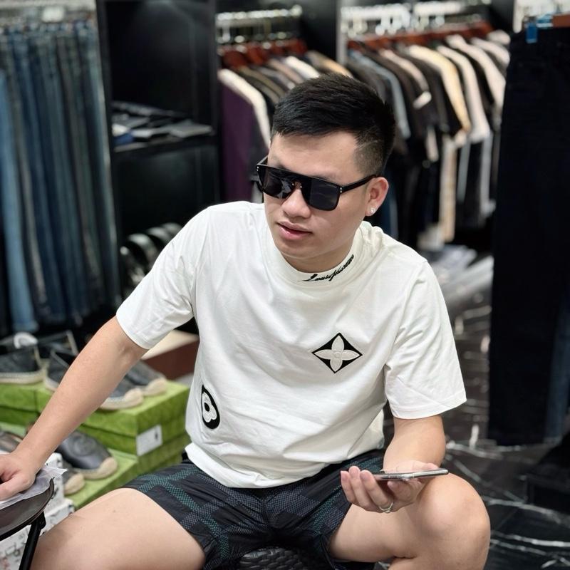 Áo phông thêu luonvuituoi dành cho nam QCCC  C Cổ Tròn