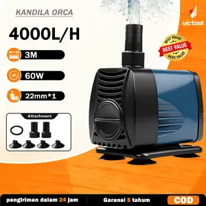Victool KANDILA ORCA 103/104/106 Pompa Celup 40W/60W Filter Kolam Ikan Pompa Aquarium Pump Air