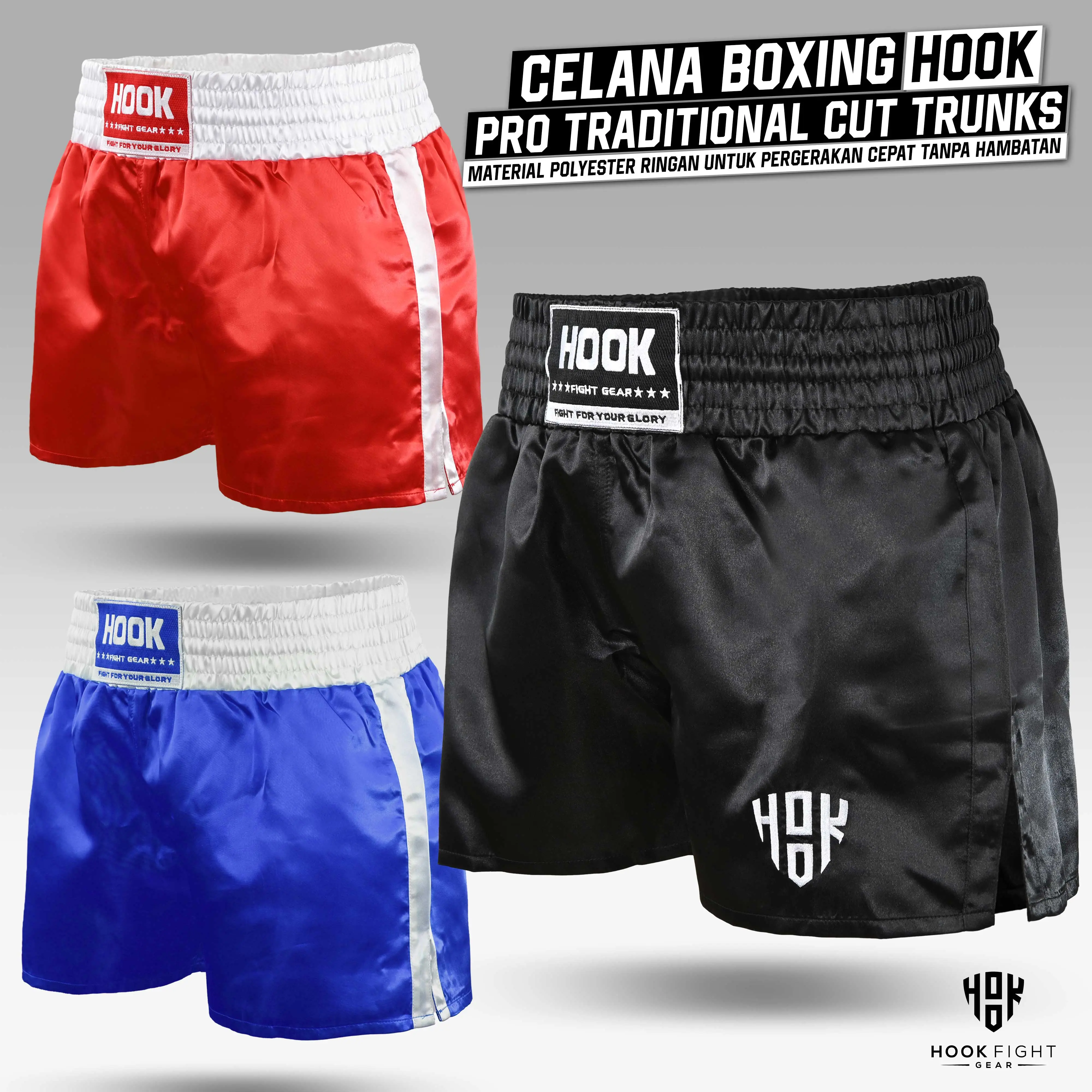 Celana Tinju Hook Boxing Short Boxing Pants, Celana Boxing