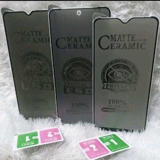TG Tempered REAL 5/5i/C3 Anti Gores Matte Privacy Anti SPY Antigores Cover Hitam