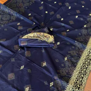 Set Saput+Udeng Setengah Jadi, Katun, Motif Endek