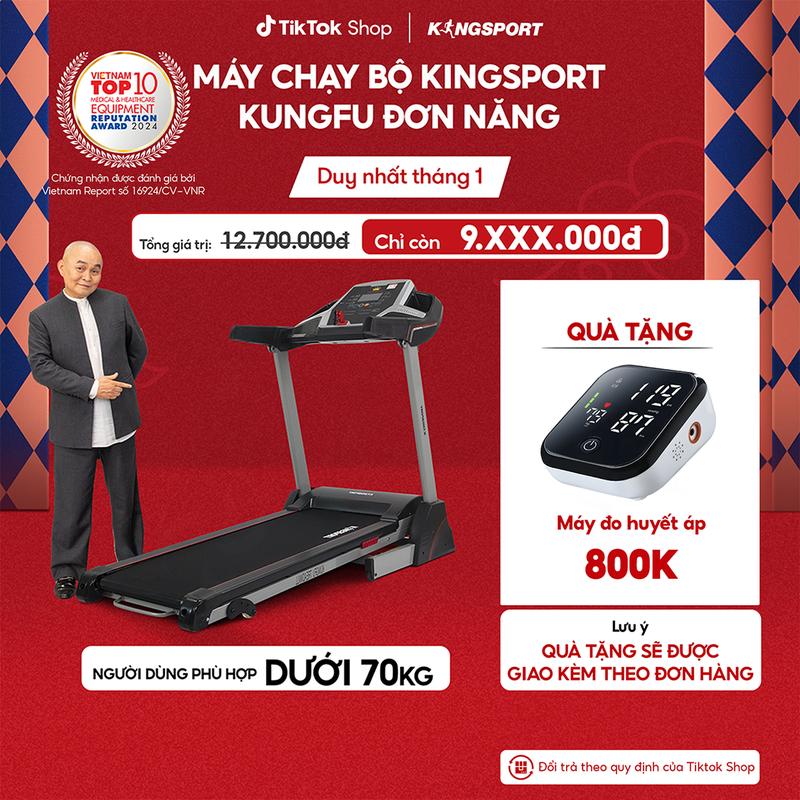   Miễn phí lắp đặt  Máy chạy bộ KINGSPORT Kungfu đơn năng tiết kiệm điện năng gấp gọn tại nhà 