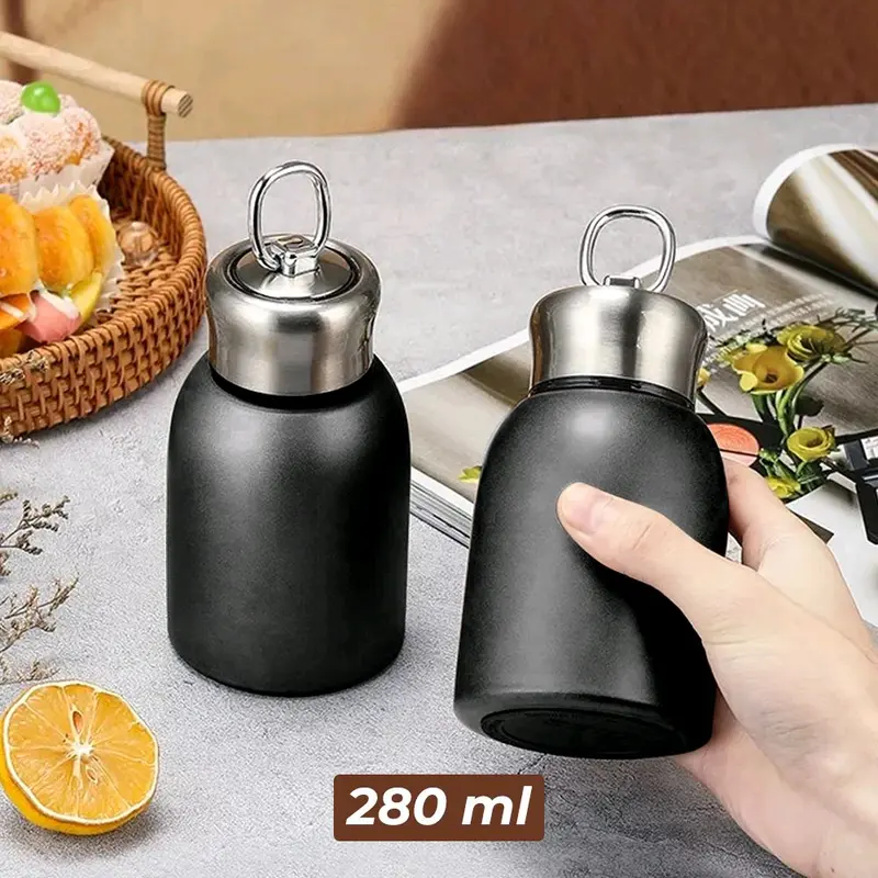 RAZZUM Botol Minum Termos Air Panas Dingin Insulation Bottle 280ml - XPD300 - Black 0