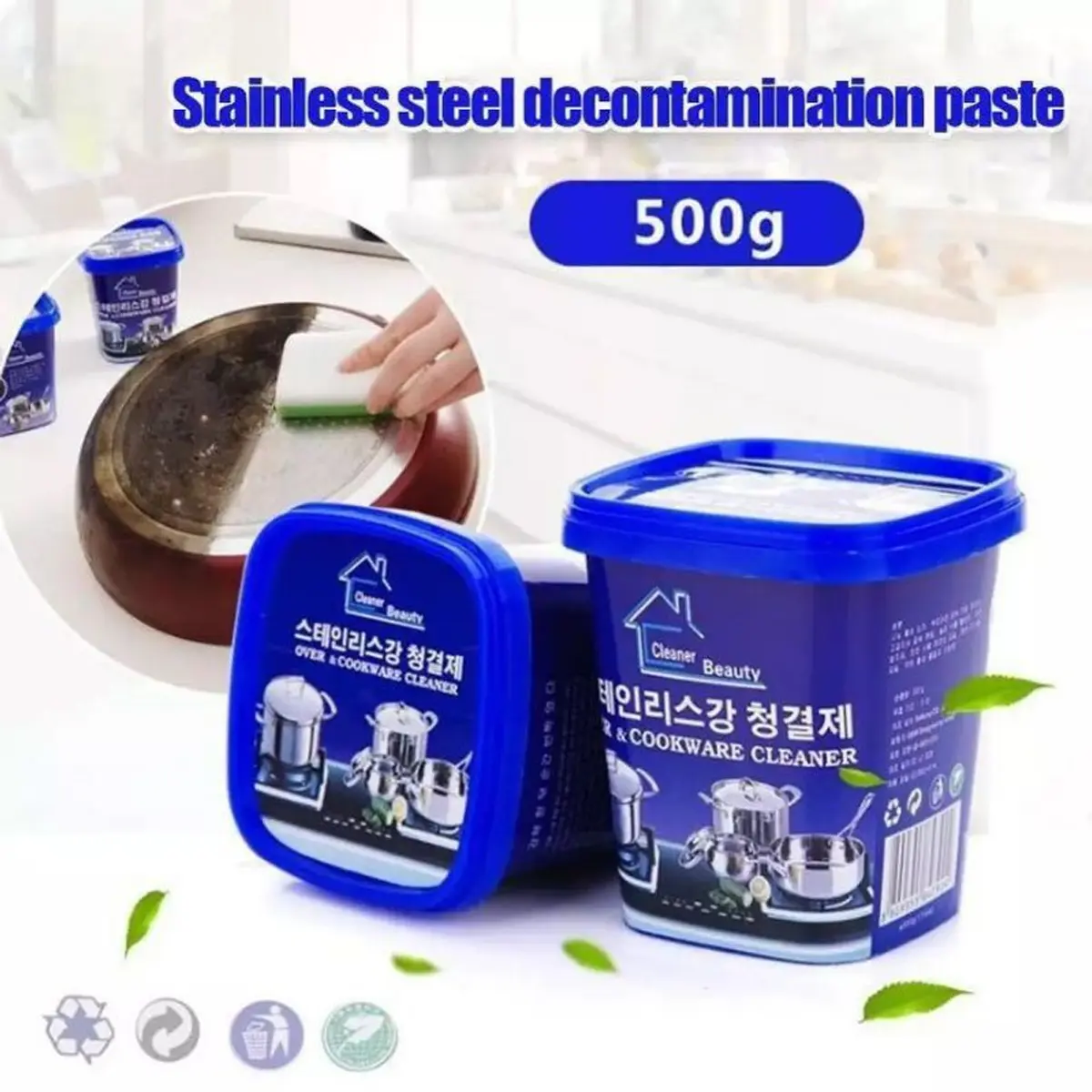 Krim Pembersih Panci Stainless Sabun Cuci Kerak Peralatan Dapur Cream Cleaner Alat Rumah Tangga Pewangi