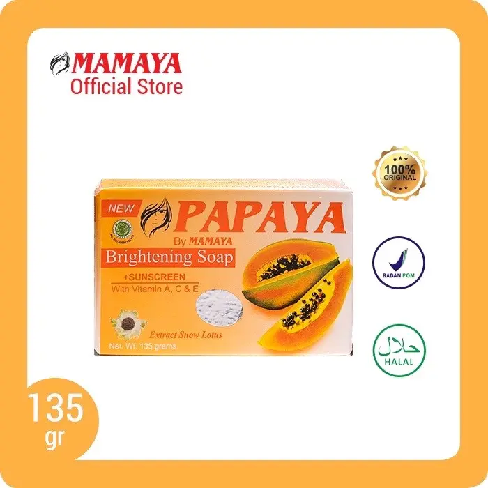 RDL Sabun Pepaya Lightening Soap Mencerahkan 70g whitening berbusa sabun memutihkan Membersihkan pembersih badan