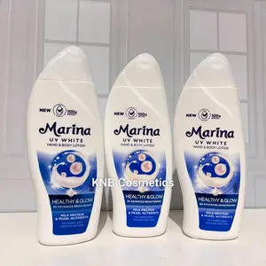 ( 3pcs ) Marina UV white hand & body Healthy & glow 185ml
