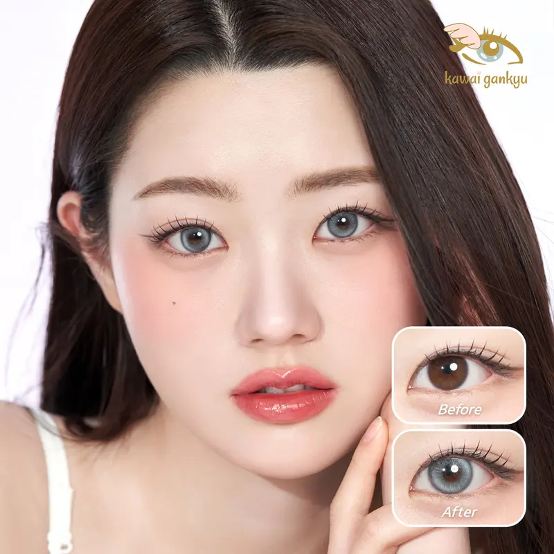 KawaiGankyu Softlens - Clearie Queen Gray  Contact Lens (1pc/SETENGAH PASANG) 4