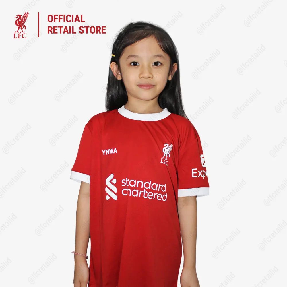 [Kids Home] Liverpool FC 23/24 Supporter Jersey Home Toddler Red - Official LFC Jersey Original Anak Kecil Merah