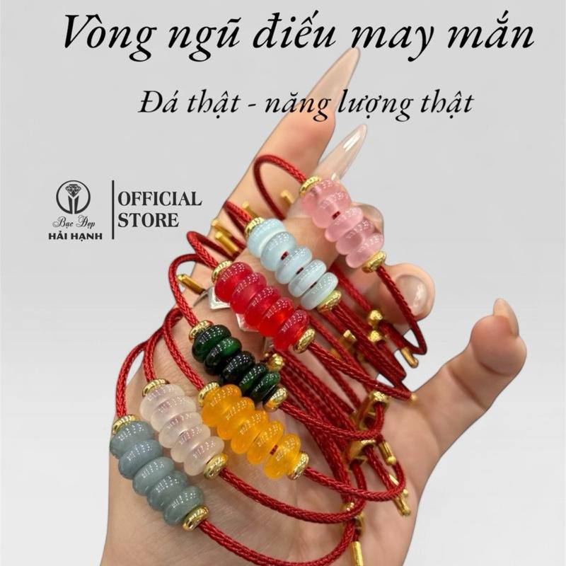 Vòng tay ngũ điếu đá tự nhiên – tăng may mắn thu hút năng lượng tích cực | Bạc Đẹp Hải Hạnh HHJ