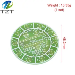 Cd4017 Colorful Voice Control Rotating Led Light Kit Electronic Manufacturing Diy Kit Spare Parts Student Laboratory