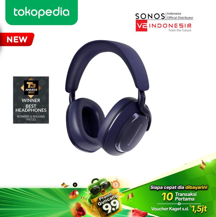 Gambar Bowers & Wilkins B&W Px7 S3 Over-ear Wireless Headphone ANC aptX Adaptive aptX Lossless - Indigo Blue dari SONOS Indonesia Kota Administrasi Jakarta Barat Tokopedia