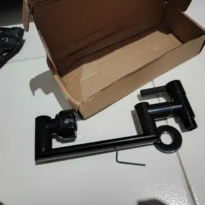 HJS Kran Angsa Dapur Fleksibel 2 Mode Air Shower & Jet Kran Wastafel Kran Air Kran Cuci Piring Tembok & drat meja Kran Shower 1/2 Inch