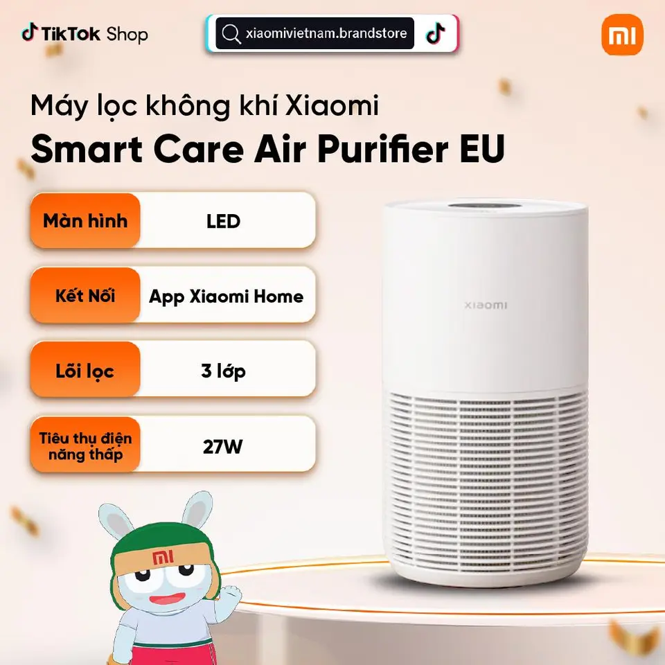 Máy lọc không khí Xiaomi Smart Care Air Purifier EU - Diện tích hoạt động 16 -27m2