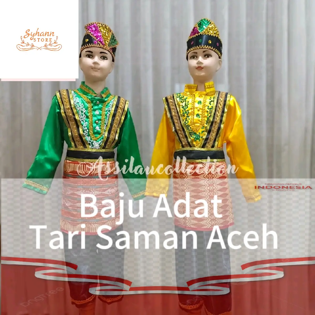 Baju Adat Tari Saman Aceh Anak Satuan (Laki/Perempuan)