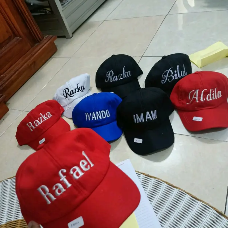 topi anak polos bisa request nama Fashion 0